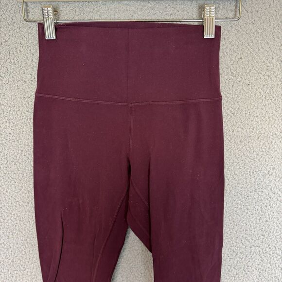Lululemon Align High-Rise Crop 20” Maroon Leggings Size 4 - Picture 2 of 10